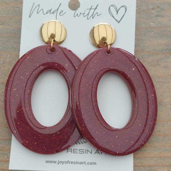 Oorstekers NOVA II Wijnrood