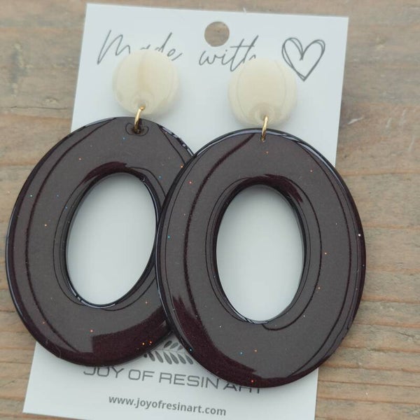 Oorstekers NOVA II Aubergine