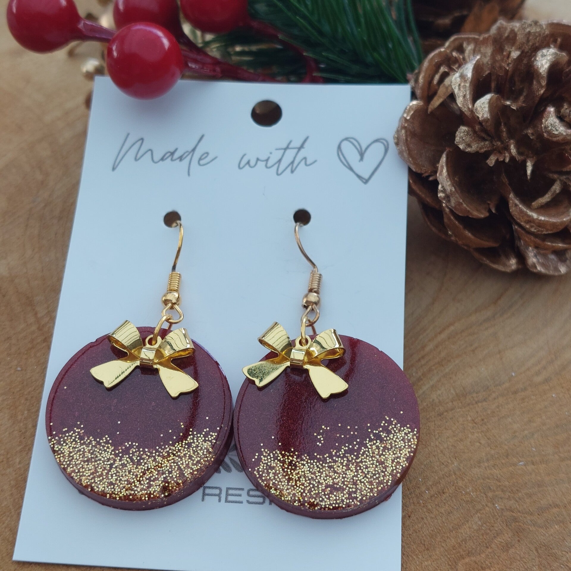 Oorhangers DIDI M Chritmas Wine