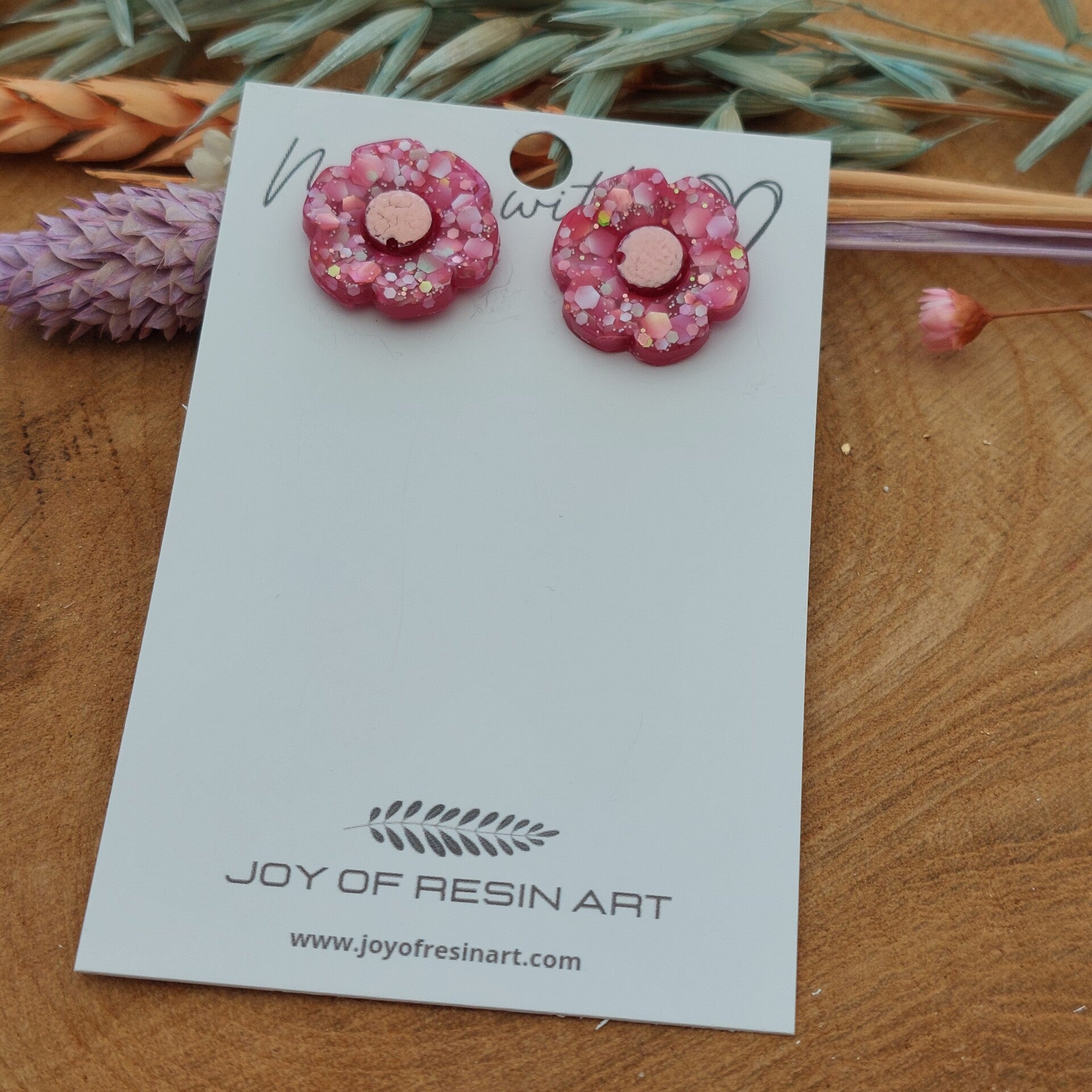 Oorstekers FLORI Pink Petal