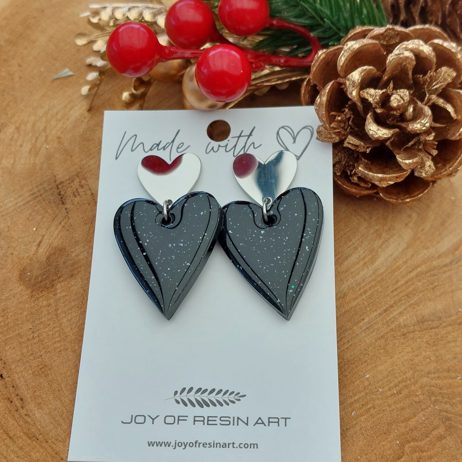 Oorstekers LULU BOLD Black Stardust