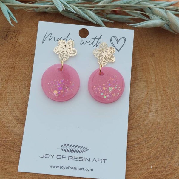 Oorstekertjes DIDI XS Pretty in Pink with flowers