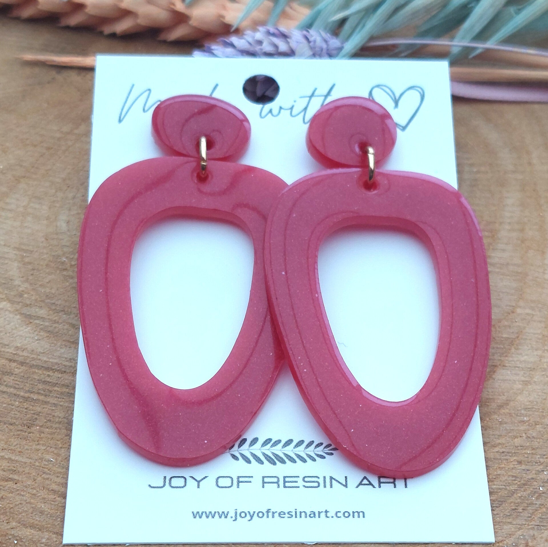 Oorstekers ARTIE Poppy Red