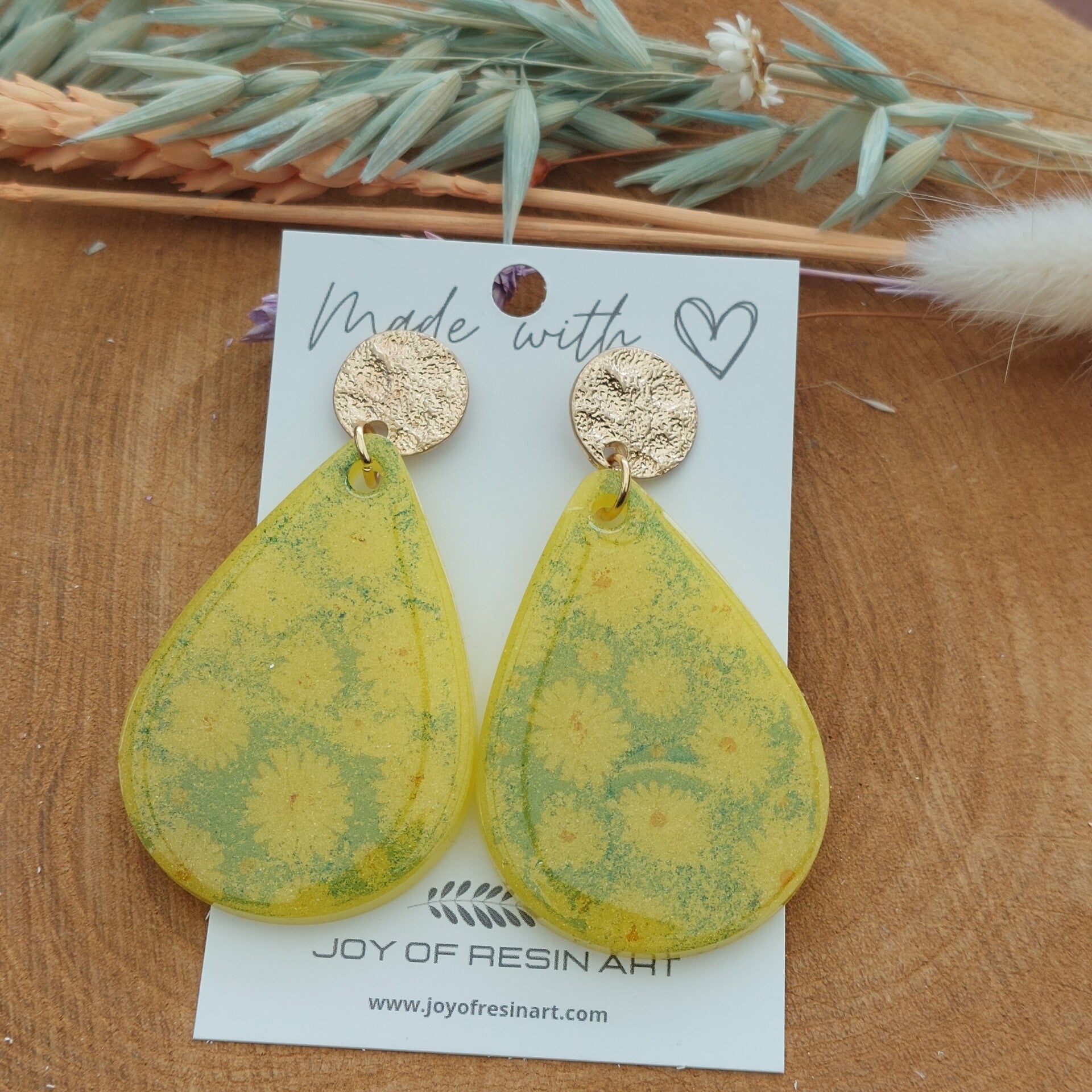 Oorstekers SOLI-DE L Vintage flowerpainting