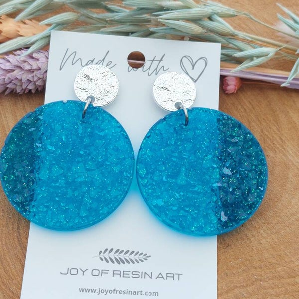Oorstekers DIDI Druzy XL Ocean Dreams