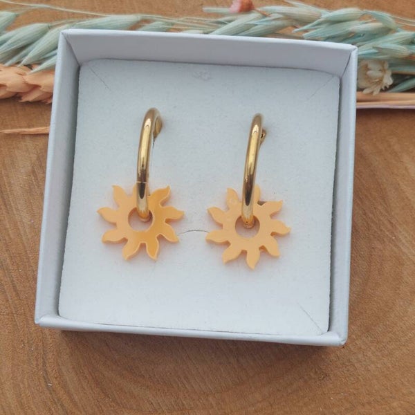 Oorringen M goud RAYE Sunset