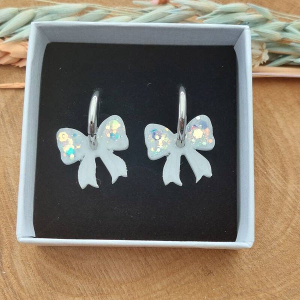 Oorringen S zilver Belle Twinkle White