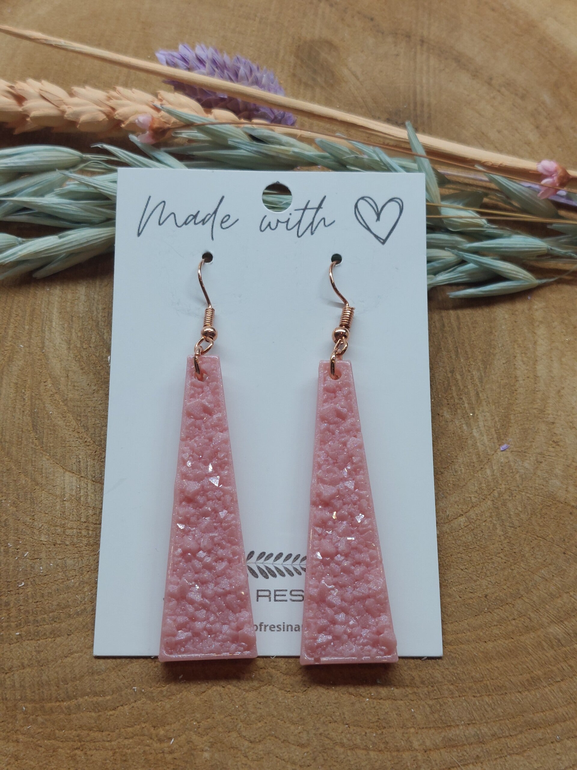 Oorhangers AURA L Powder Pink