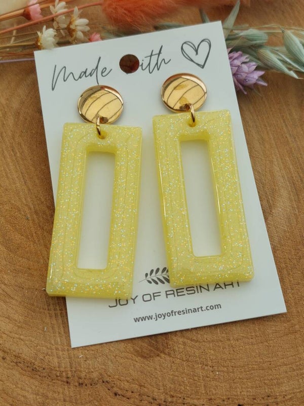 Oorstekers LOUX Yellow Sparkle