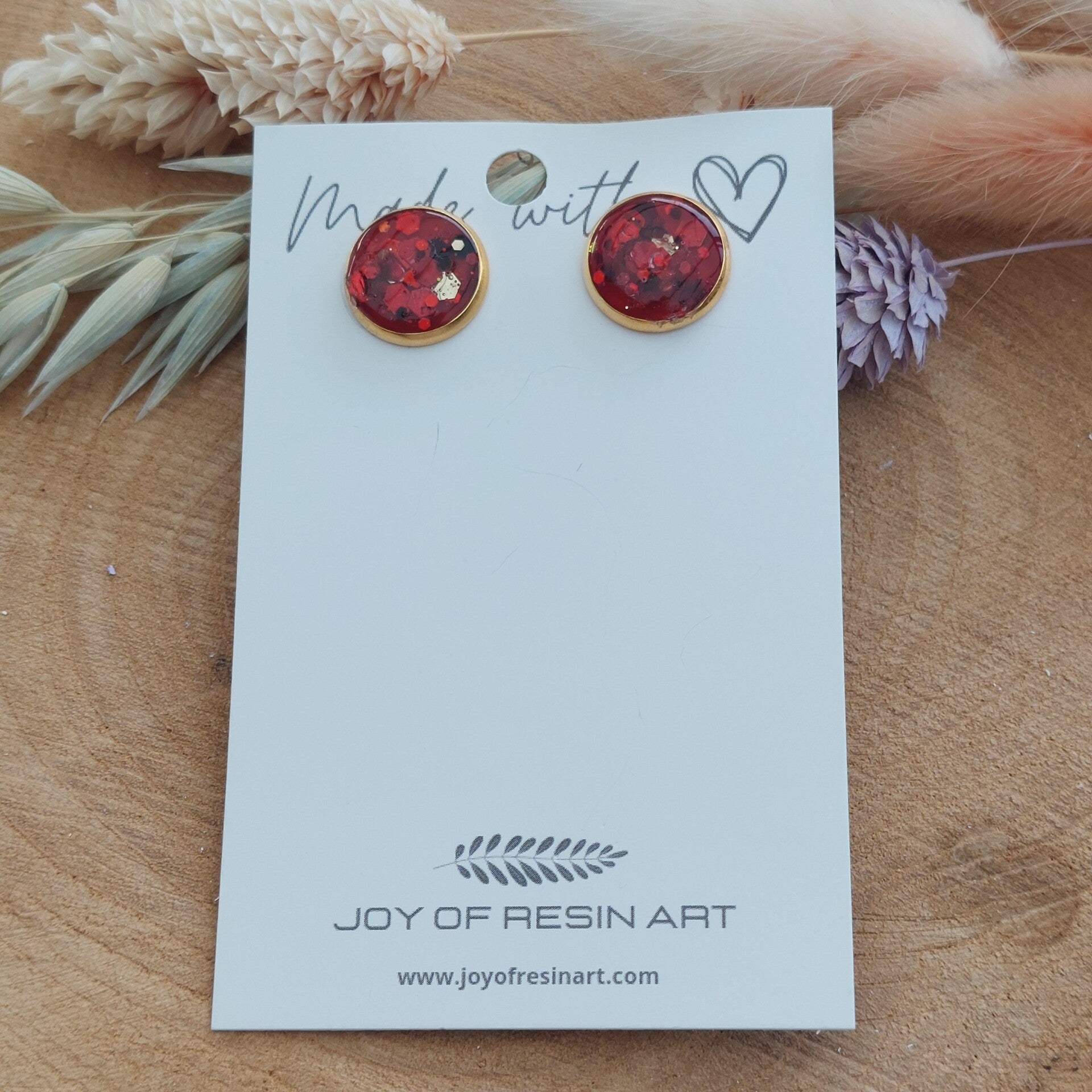 Oorstekers DOTTI Red Passion