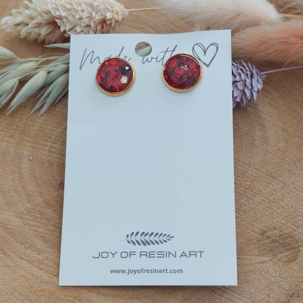 Oorstekers DOTTI Red Passion