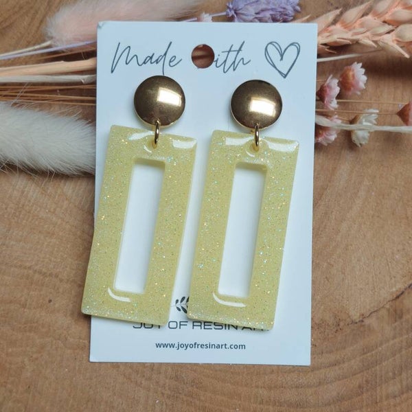 Oorstekers LOUX Yellow Sparkle