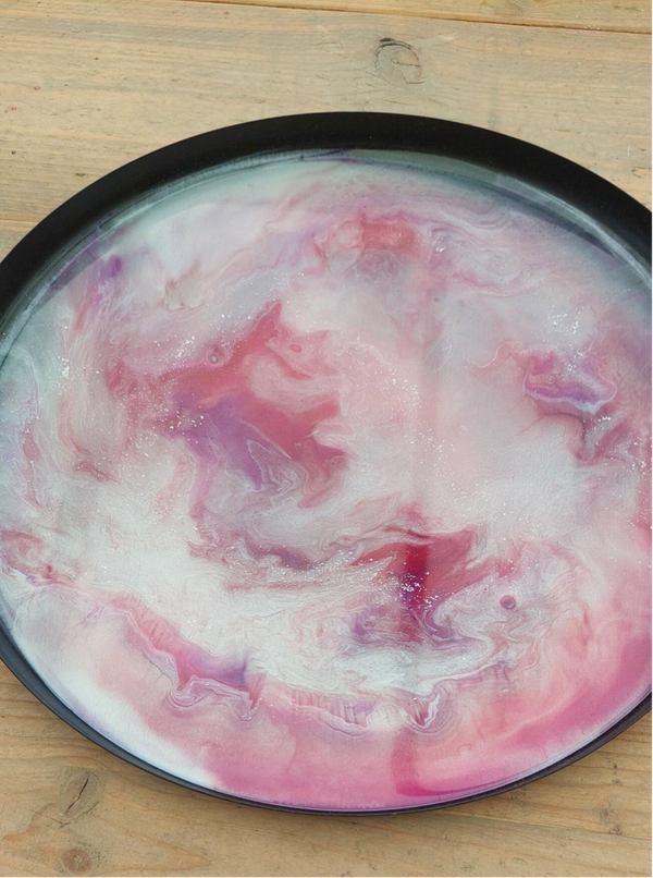 Dienblad 33cm zwart/rozetinten