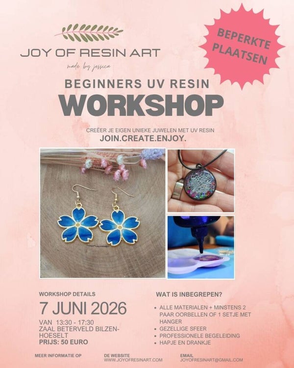 UV Resin Wokshop Bilzen-Hoeselt 7/6/2026