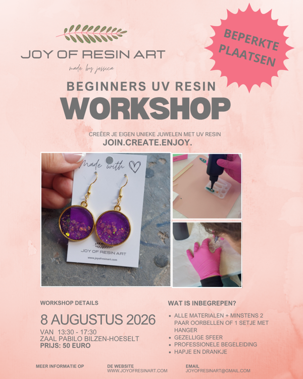 UV Resin Wokshop Bilzen-Hoeselt 8/8/2026