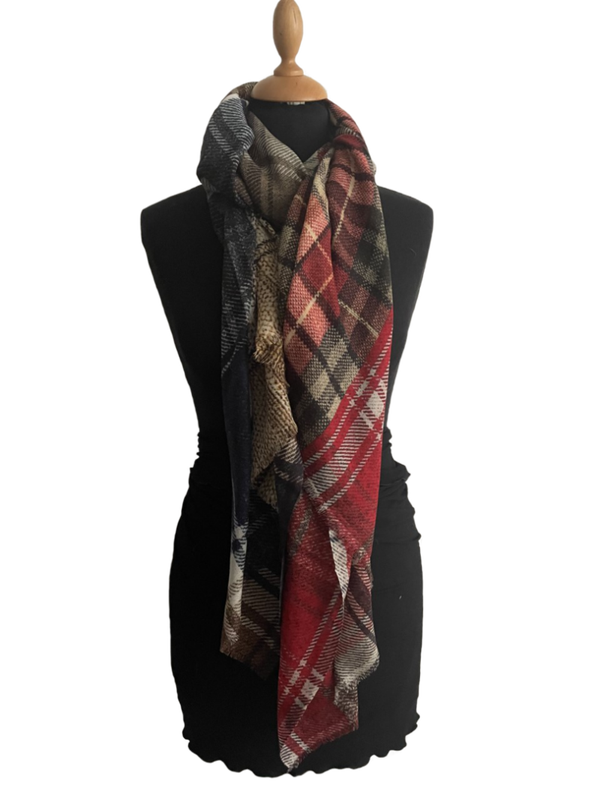HIGHFIELD SHAWL DESSIN “RUIT” WOL 90CM X 190CM – MULTICOLOUR Code:206
