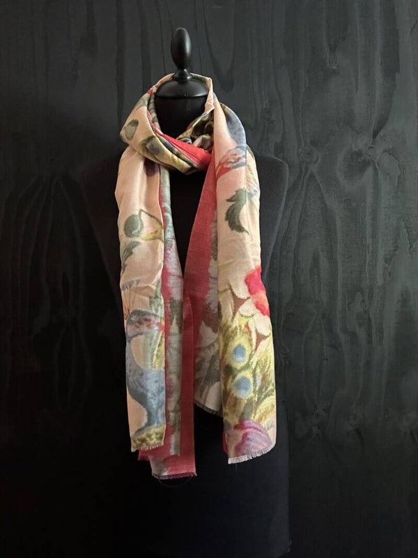 HIGHFIELD SHAWL 80% MODAL 20% ZIJDE , 70CM X 180CM, KLEUR MULTICOLOR FLOWER