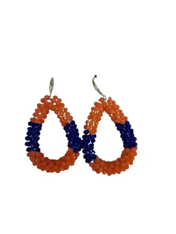 Oorbellen oranje blauw Lampegat comming soon