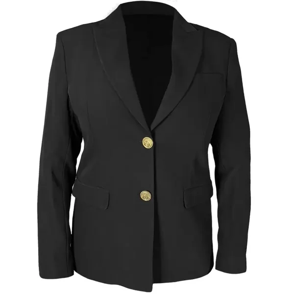 Hoog kwaliteit zwart jasje met gouden knopen.