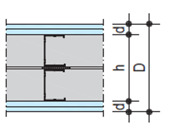 Trockenbauwand 205mm Doppelständer   (Preis per m2)