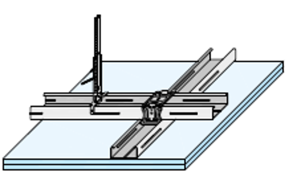 Abgehängte Plattendecke, ohne Brandschutz  (Preis per m2)