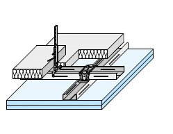 Abgehängte Plattendecke, EI60 von unten und oben (Preis per m2)