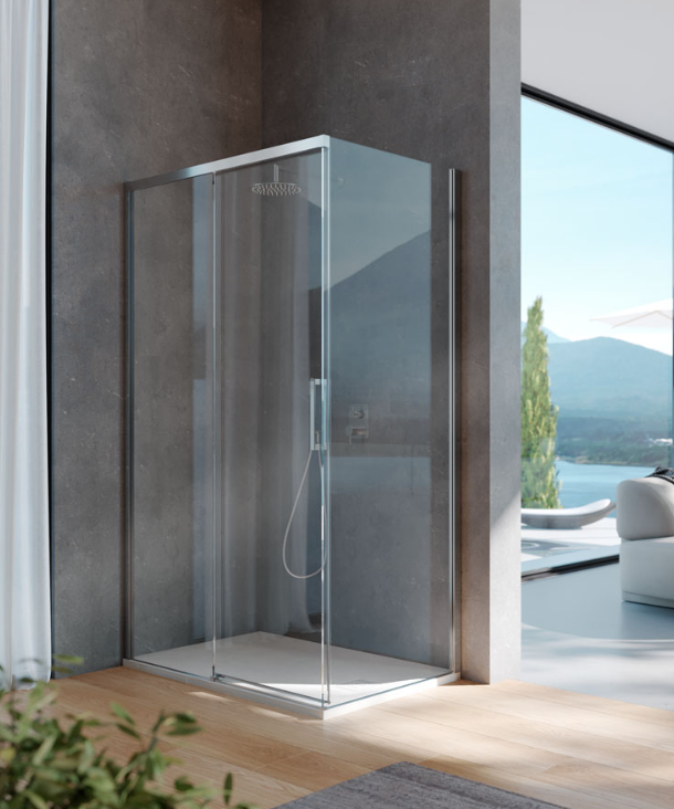 BOX DOCCIA ADELE 80X120 SINISTRO TRASPARENTE BRILL