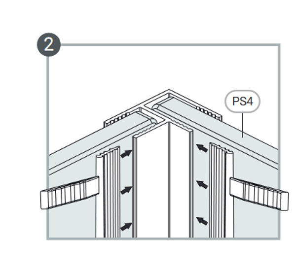 VOGUE PROFILO CORNER CARBON PER UNIRE 2 CRISTALLI