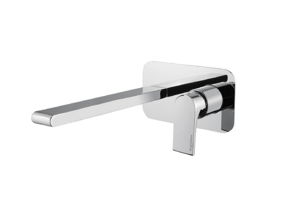 6647SCCR MONOCOMANDO INCASSO C/PIASTRA UNICA E BOCCA CM 21 CROMO CON SCARICO CLICK-CLACK