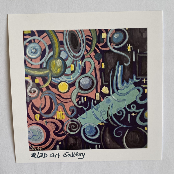 "Alien 50's" 10x10cm Print Card
