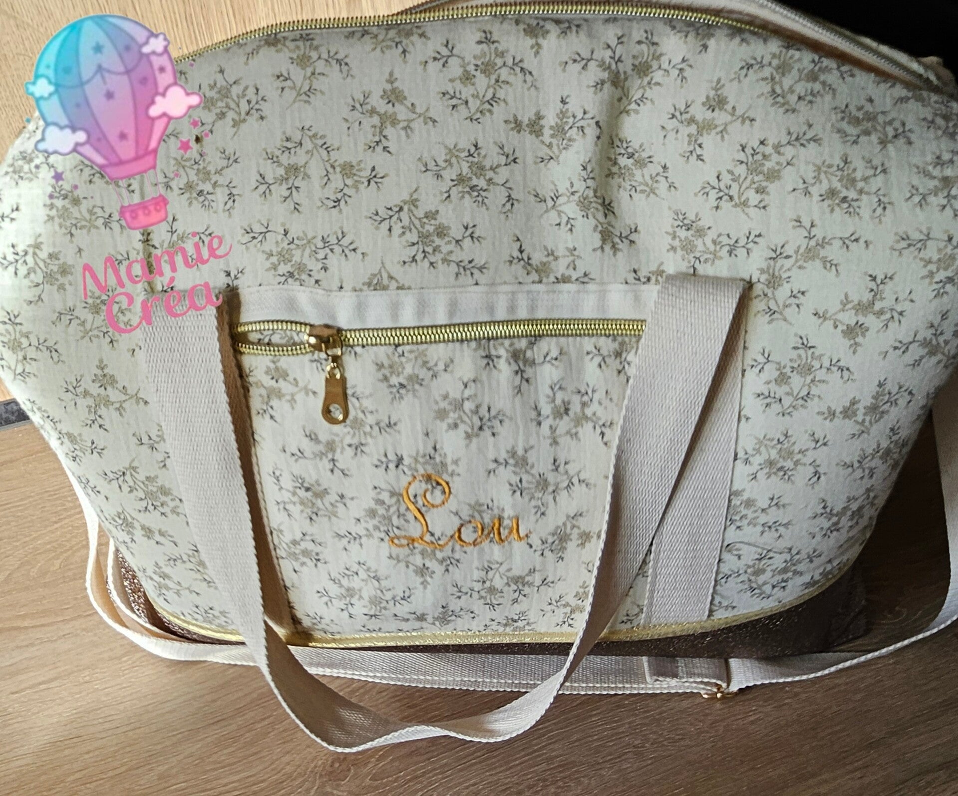 Sac à langer brodé