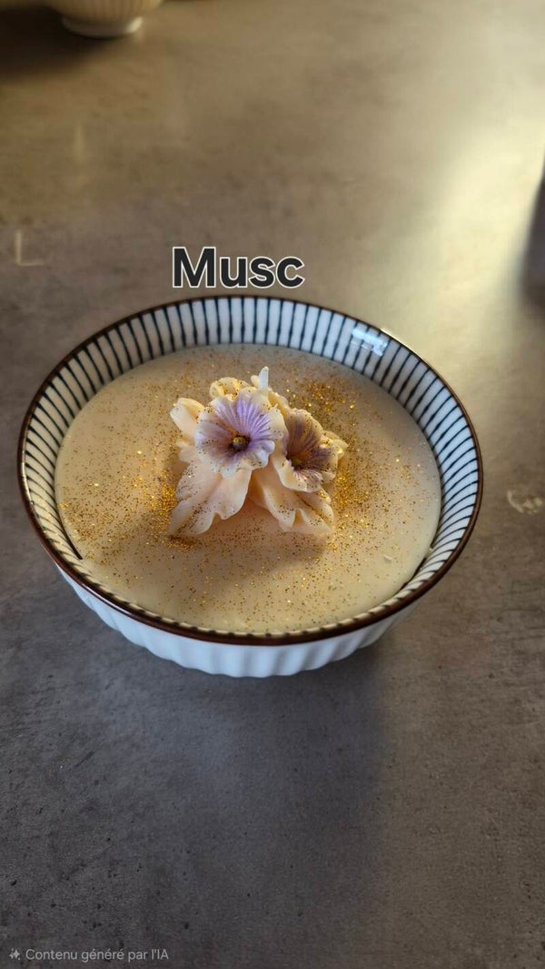 Bougie parfumée parfum musc