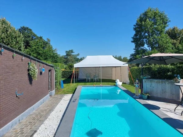 Pro vouwtent 8x4m pvc wit zonder zijwanden.