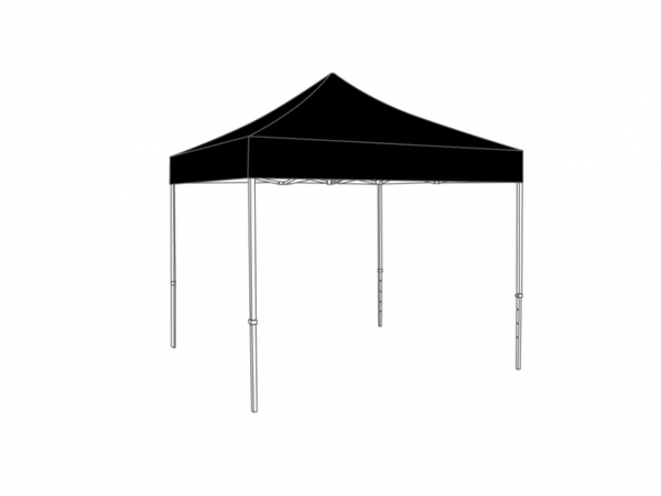 Pro vouwtent 3x3m zwart zonder zijwanden