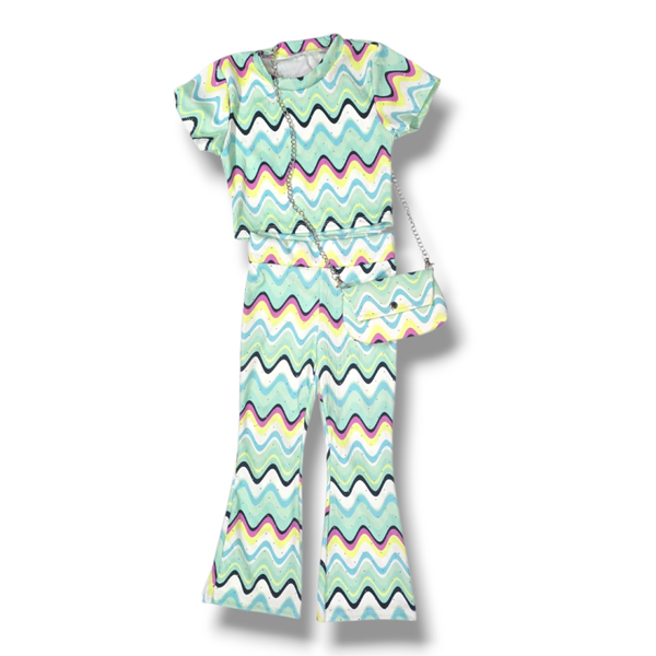 Meisjes 3-delige happy set mint