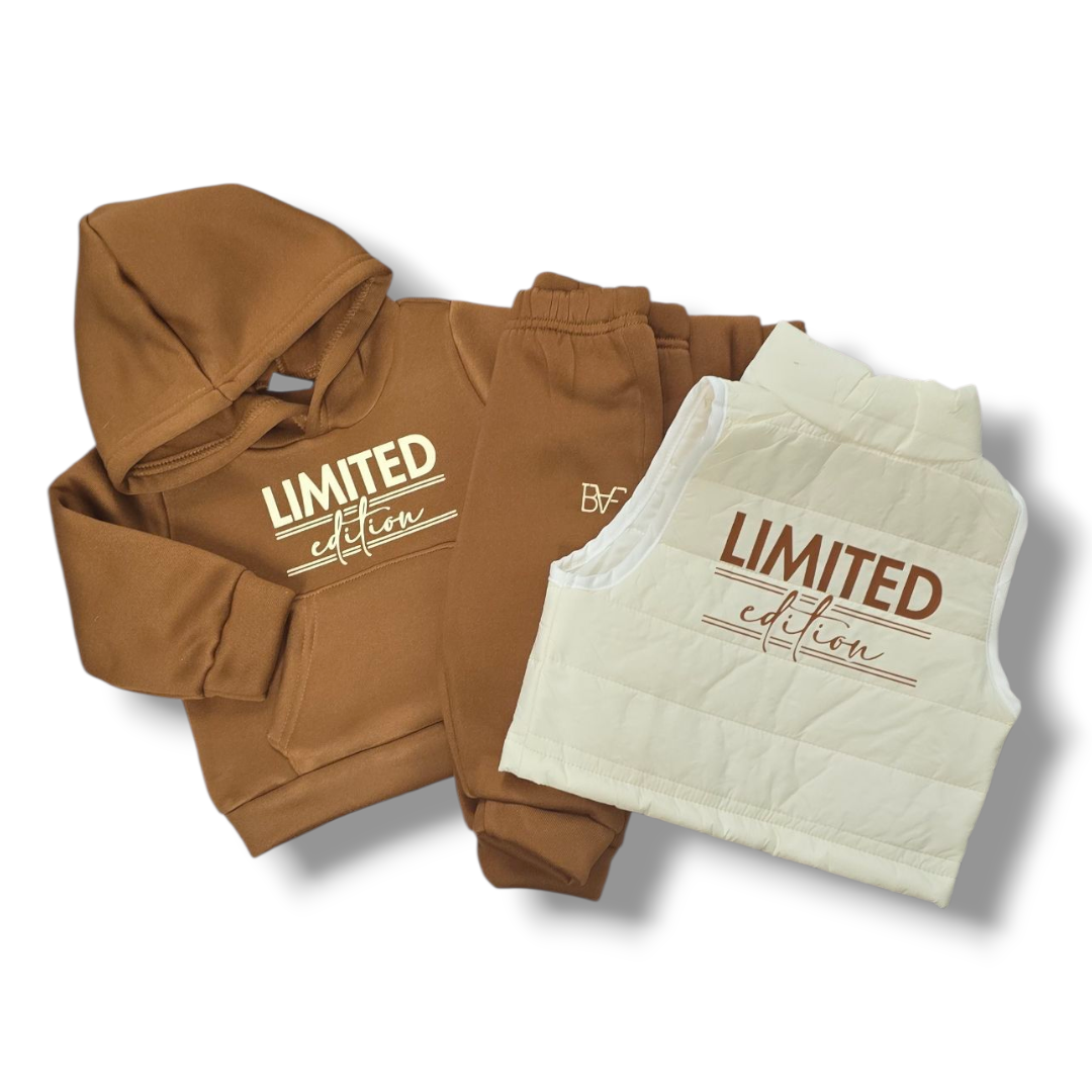 Limited Edition bodywarmer  3-delig bruin