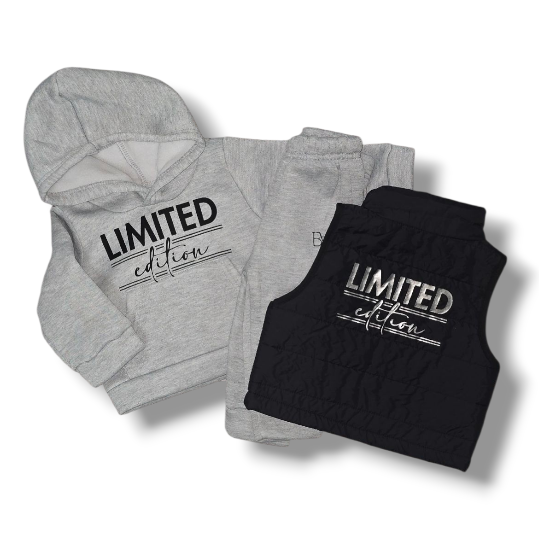 Limited Edition bodywarmer  3-delig grijs