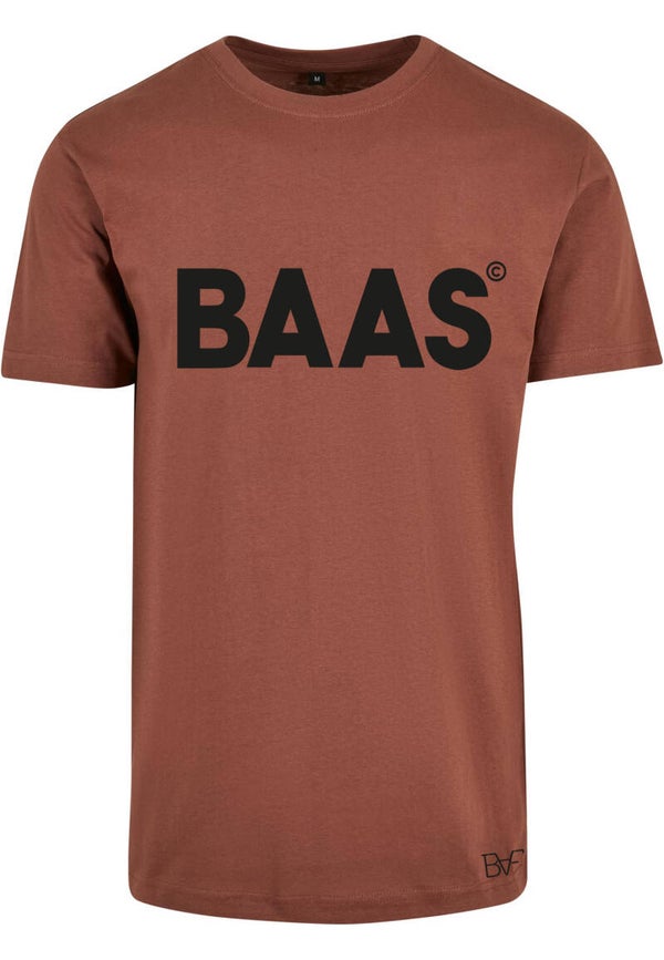 Heren bark T-Shirt beige Baas
