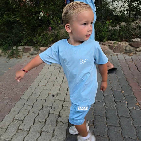 Jongens zomer set badass - blauw