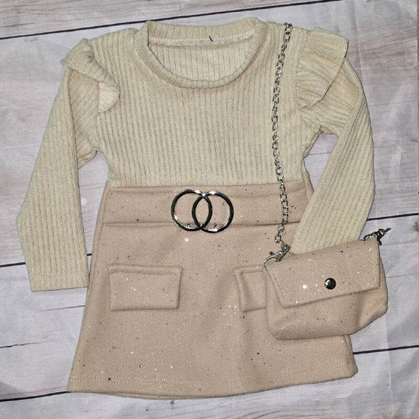Jurkje glitter / beige