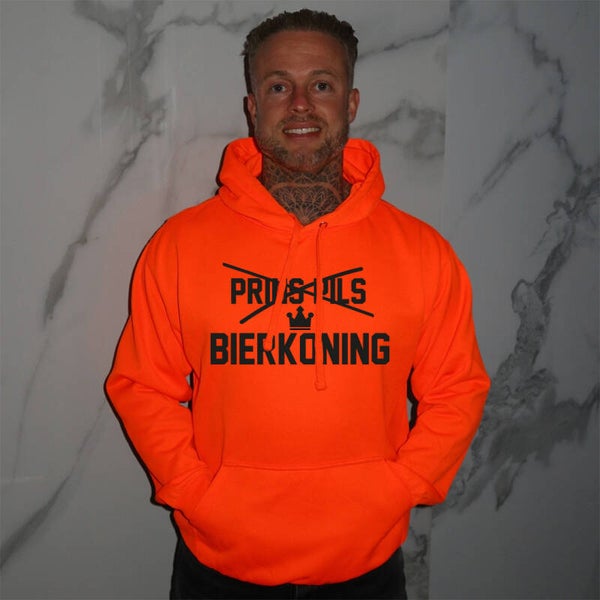 Electric oranje hoodie Bierkoning