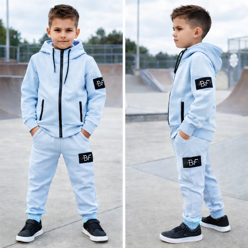 Joggingpak met logo - lichtblauw