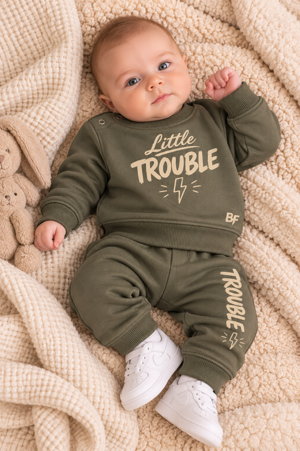 Huispak Little trouble - Army green