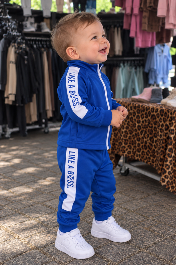 Trainingspakje like a boss - blauw