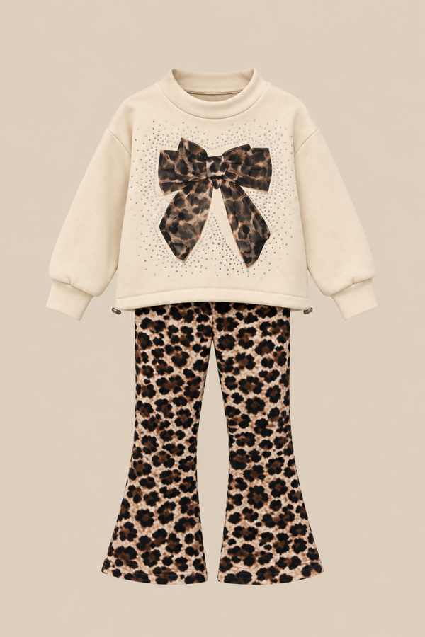 Meisjes Léopard Bow Set