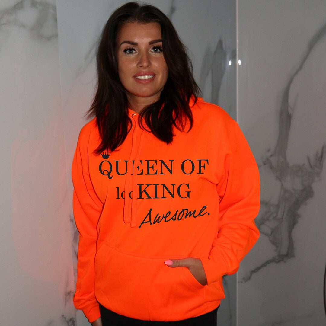 Electric oranje hoodie LOOKING