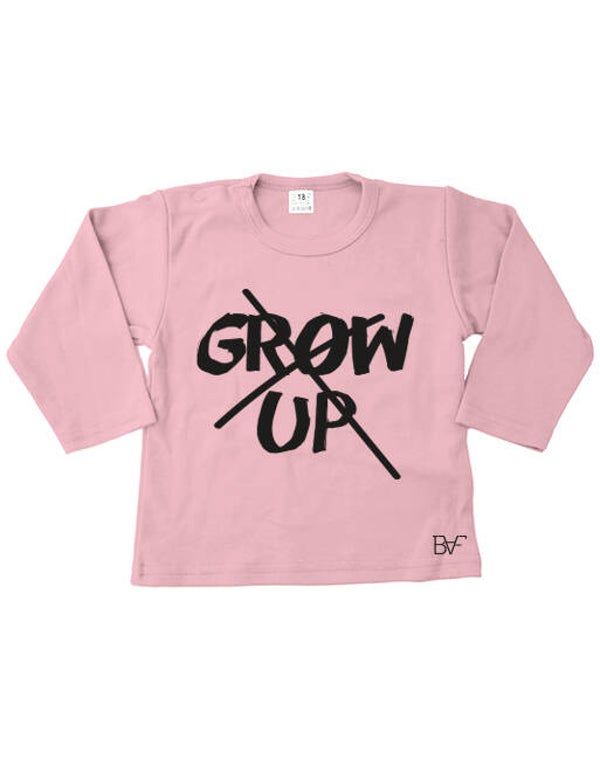 Baby Shirt Grow UP Roze