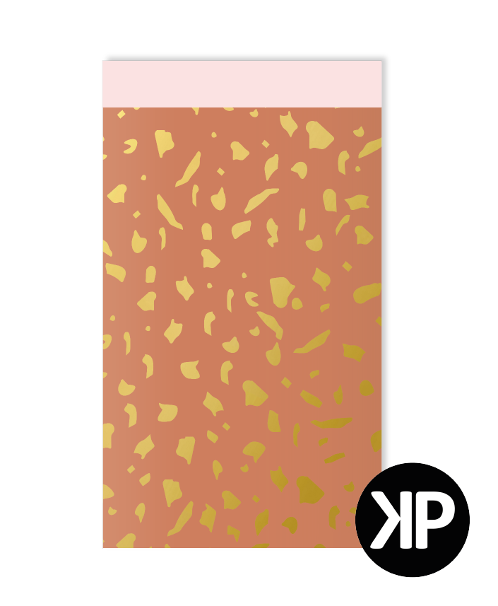 Cadeauzakje  12x19 - Terrazzo roze goud / roze