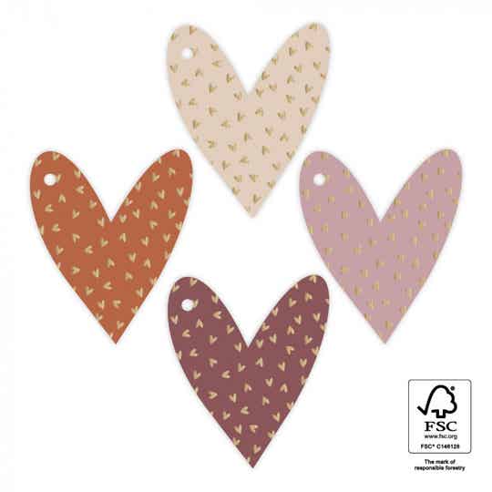 4 Labels hartje - Hartje goud