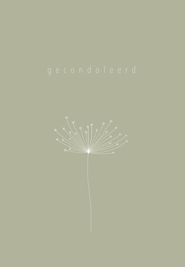 Wenskaart - Tante Jess' - Gecondoleerd